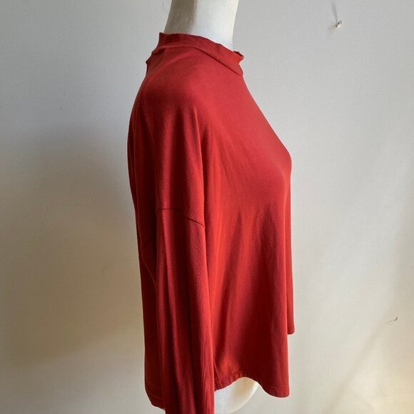 MADEWELL "Tatiana" Mock Neck BNWT Orange Top New - Picture 4 of 8